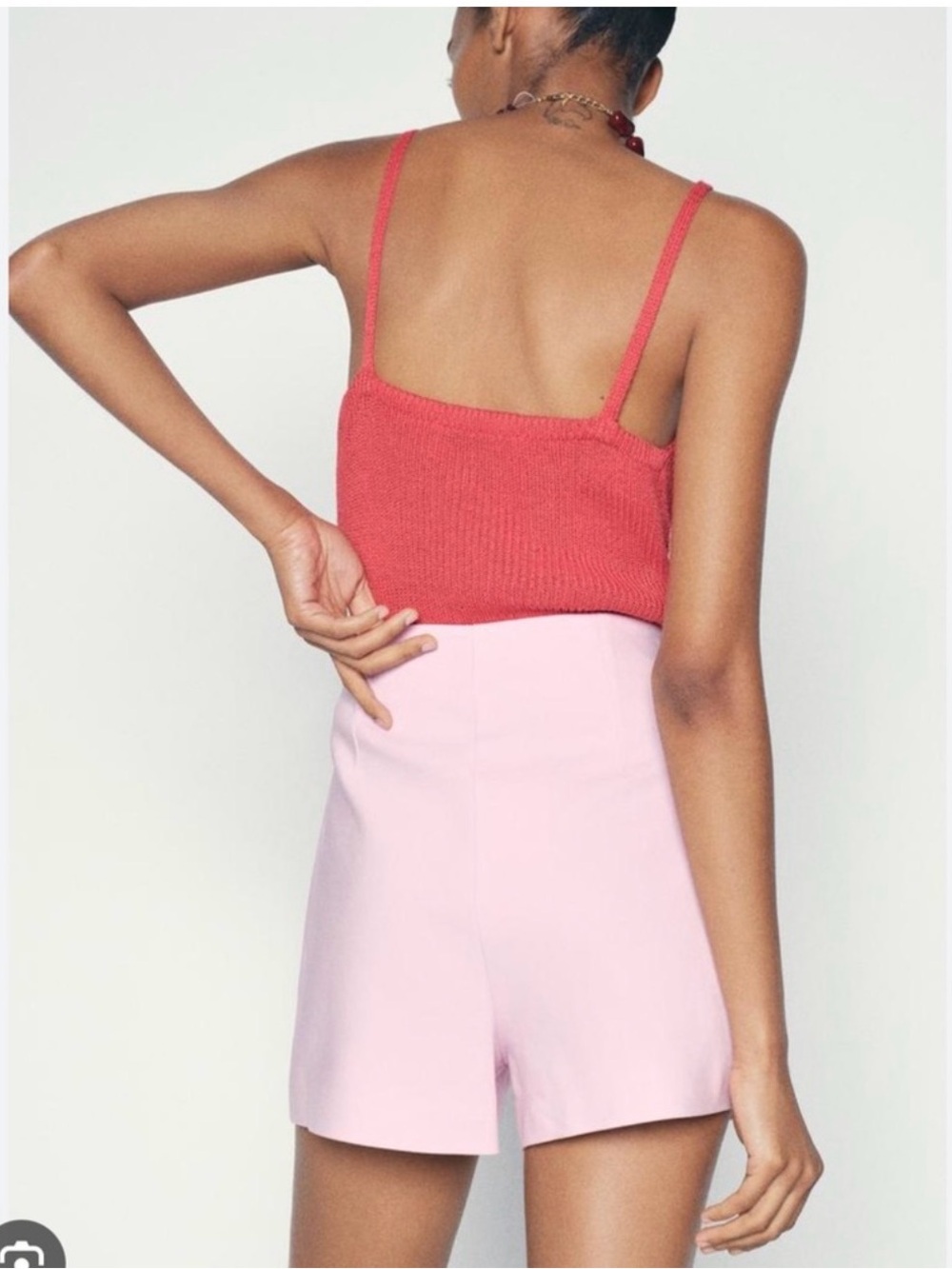 NWT Zara Light Pink High Waist Tailored Shorts Size Small and Medium - Picture 3 of 13